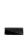 Hex Clutch In Smooth Calf And Lux Suede - Black