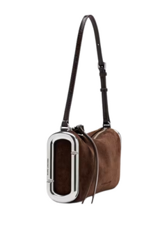 Suede Scene Small Shoulder Bag - Dark Brown