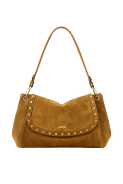 Chany Suede Shoulder Bag - Cognac