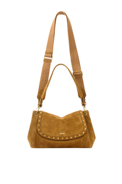 Chany Suede Shoulder Bag - Cognac