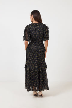 Tida Ss Silk Dress - Noir