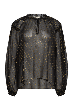 Elspen Ls Silk Blouse - Noir