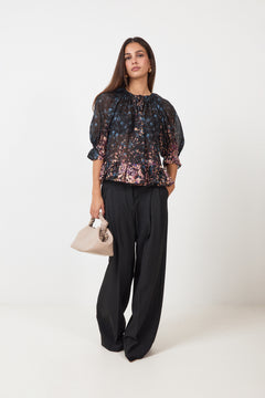 Elise Ss Silk Blouse - Eclipse
