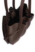 Scallop Axelväska Pebble Grain Leather - Espresso
