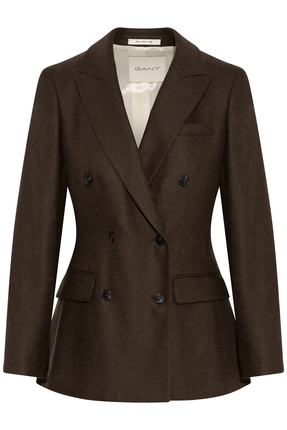 Hourglass Flannel Blazer - Deep Brown