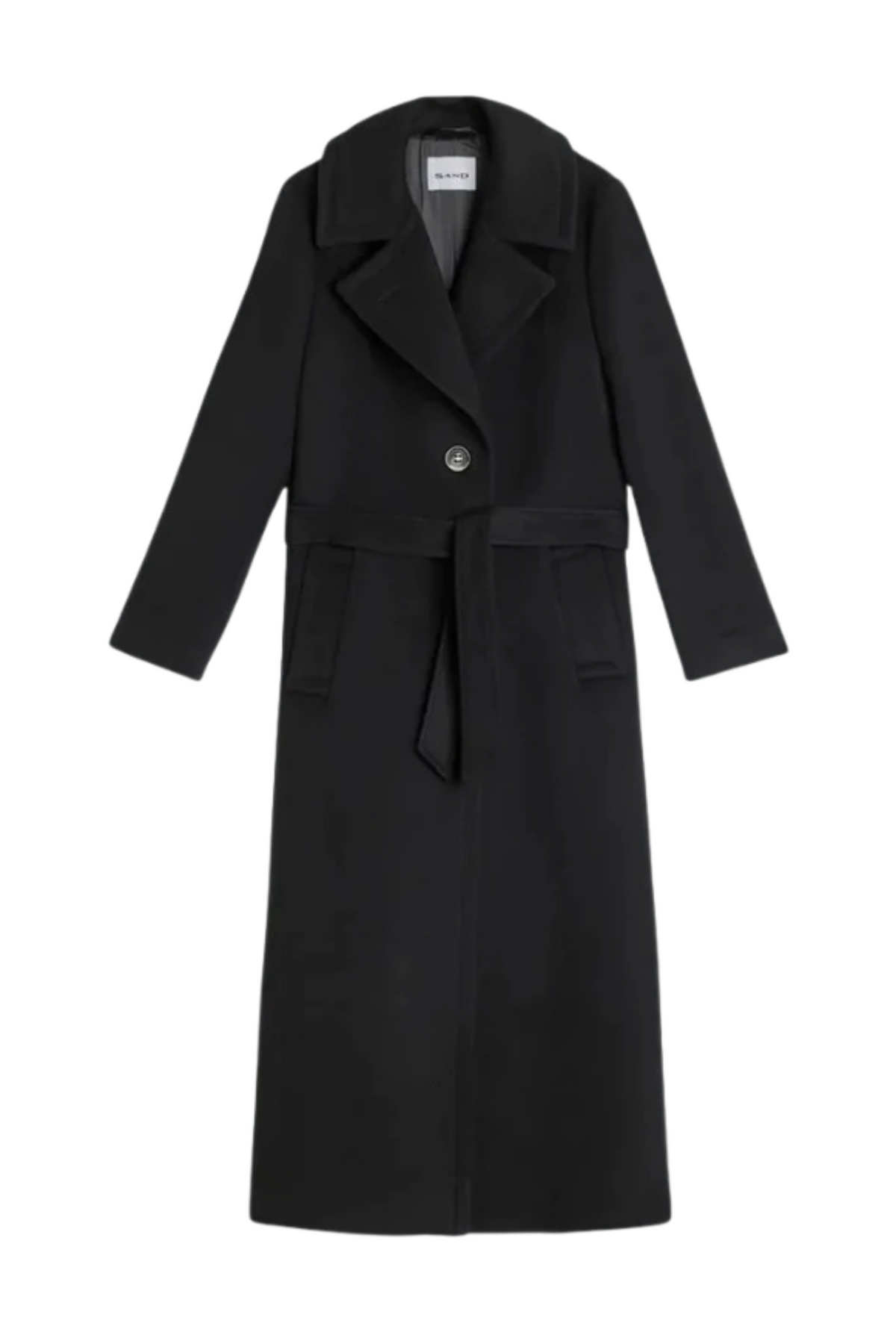Cashmere Coat W Clareta X Long - Ebony Black