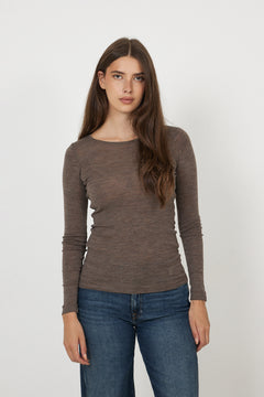 Fangiw T-Shirt Ls - Brown Melange