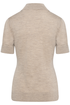 Merino Short Sleeve Polo - Sand