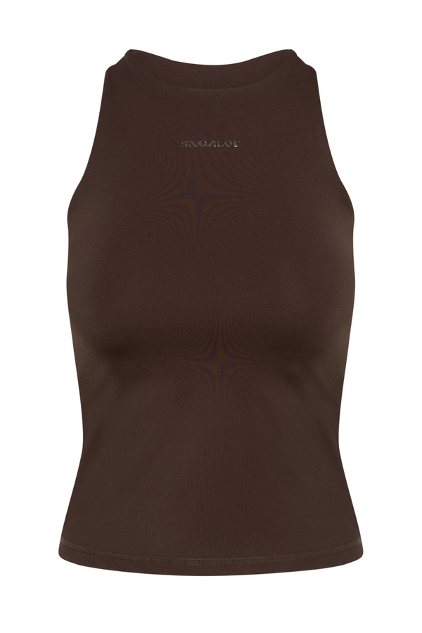 DoubleTrouble Bra Tank - Mocca Brown