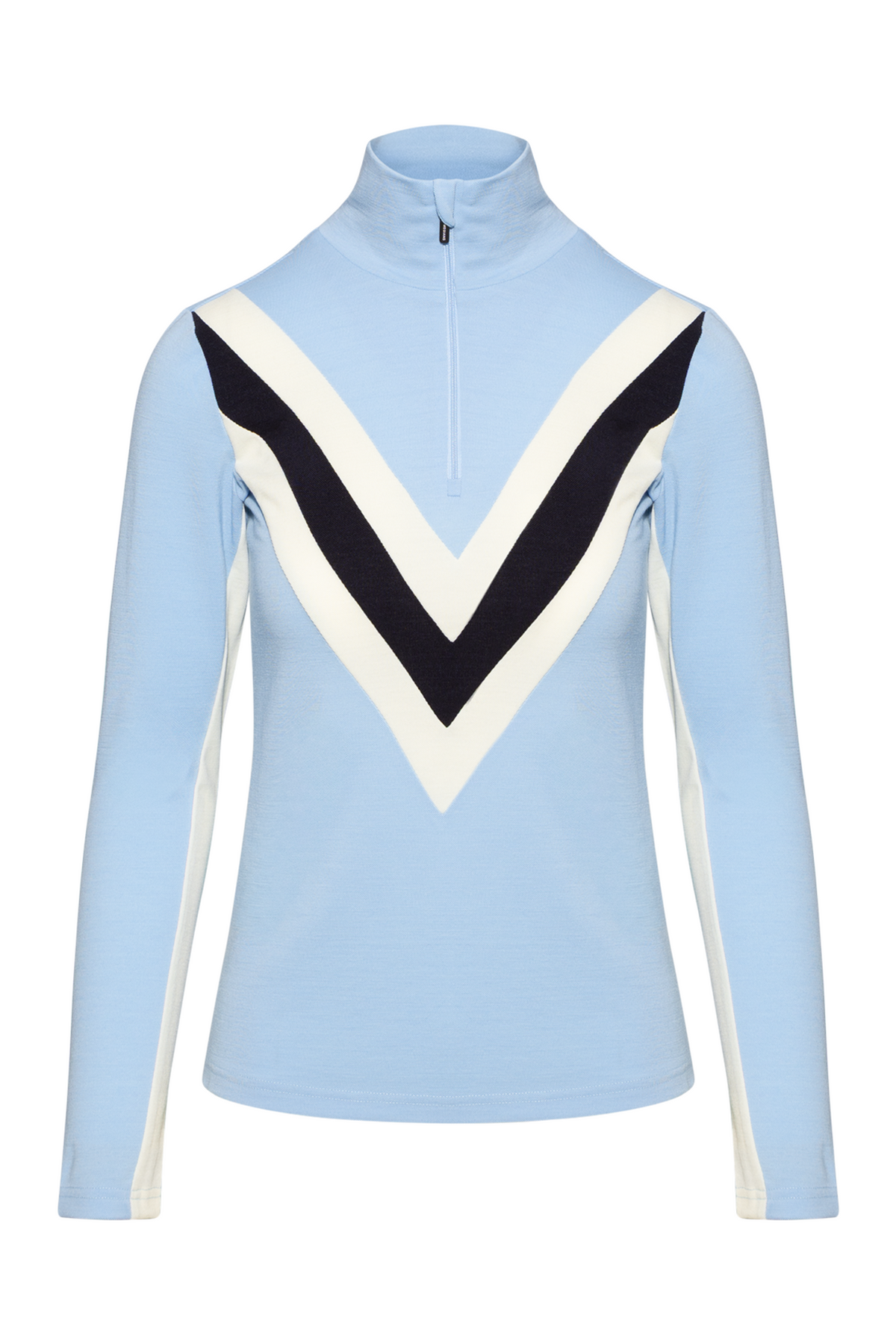 Voss Chevron Zipup Women - Light Blue
