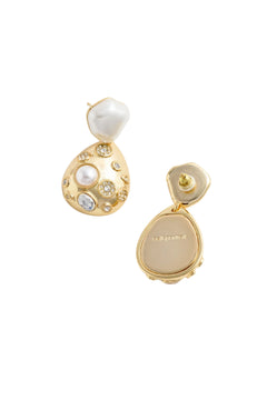Gold Pearl Earring - Gold