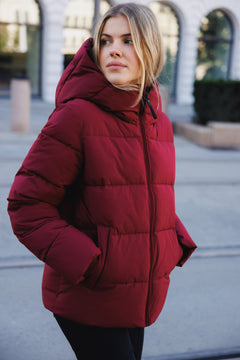 Maud Puffer Jacket - Bordeaux