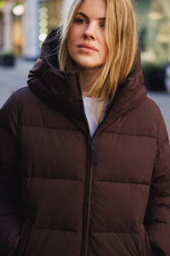Maud Puffer Jacket - Dark Brown