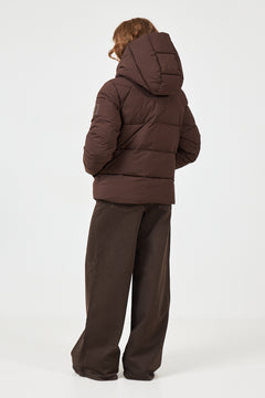 Maud Puffer Jacket - Dark Brown