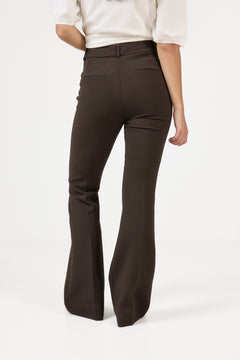 Rita Mw Slim Flared Pant Mel - Delicioso Melange