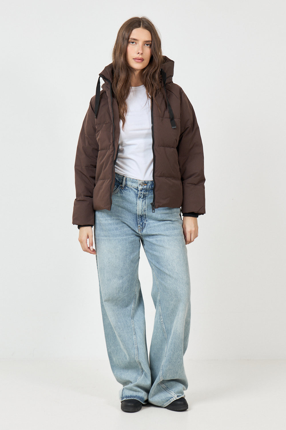 Pavine Down Short Jacket - Hot Fudge