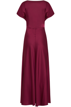 Kristin Satin Maxi Dress - Bordeaux