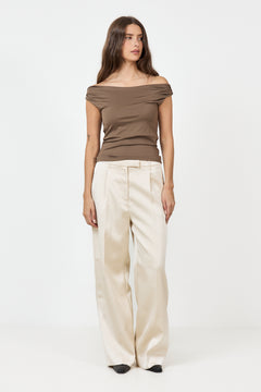 Hima Off-Shoulder Top - Chocolate Chip