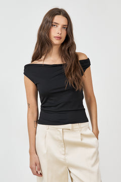 Hima Off-Shoulder Top - Black