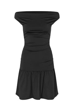 Hima Flare Dress - Black