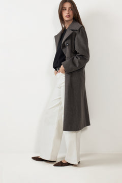 Cylle Coat - Navy Twill Melange