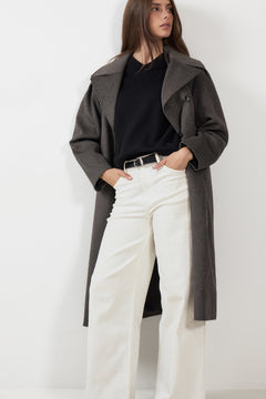 Cylle Coat - Navy Twill Melange