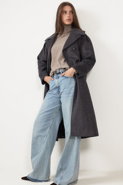 Cylle Coat - Taupe Melange