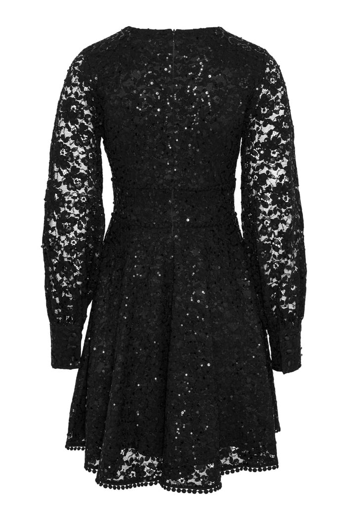Freya Mini Dress - Svart Spetsklänning