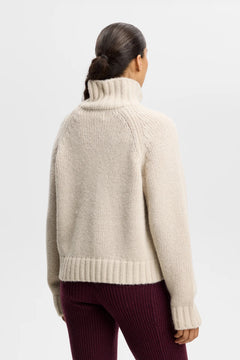 April Chunky Knit Turtleneck - Moonbeam