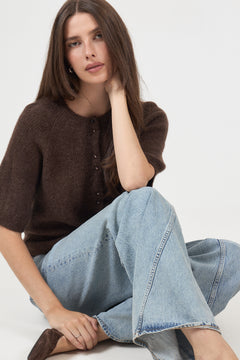 Bondie Hope 2/4 Cardigan - Hot Fudge