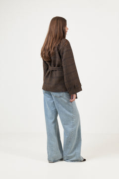 Amaranda Jacket Chk - Hot Fudge Rubbe