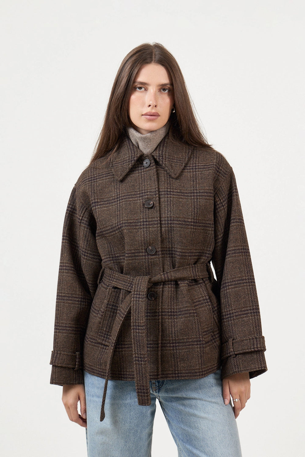 Amaranda Jacket Chk - Hot Fudge Rubbe
