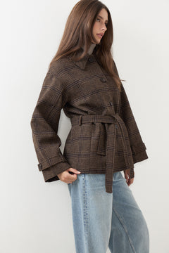 Amaranda Jacket Chk - Hot Fudge Rubbe