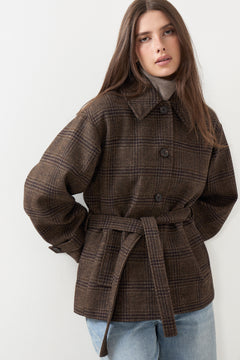 Amaranda Jacket Chk - Hot Fudge Rubbe