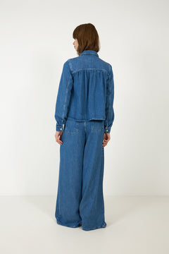 Ago Rue Shirt - Mid Blue Wash