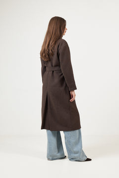 Keola Secilia Wool Coat - Hot Fudge