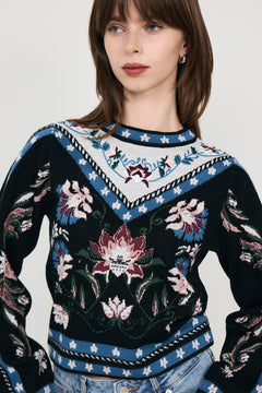 Natalia  Knit Sweater - Burgundy