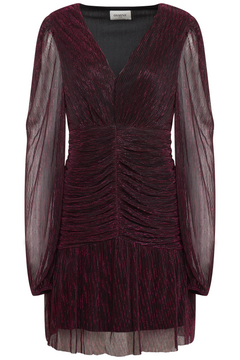 Norunn Glitzy Mini Dress - Red