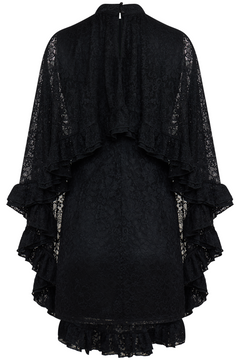 Aurelina Lace Cape Dress - Black