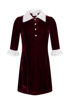 Tora Velvet Mini Dress - Bordeaux