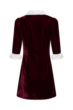 Tora Velvet Mini Dress - Bordeaux