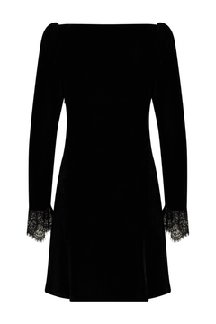 Vilma Velvet Mini Dress - Black
