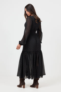 Vilde Chiffon Maxi Dress - Black