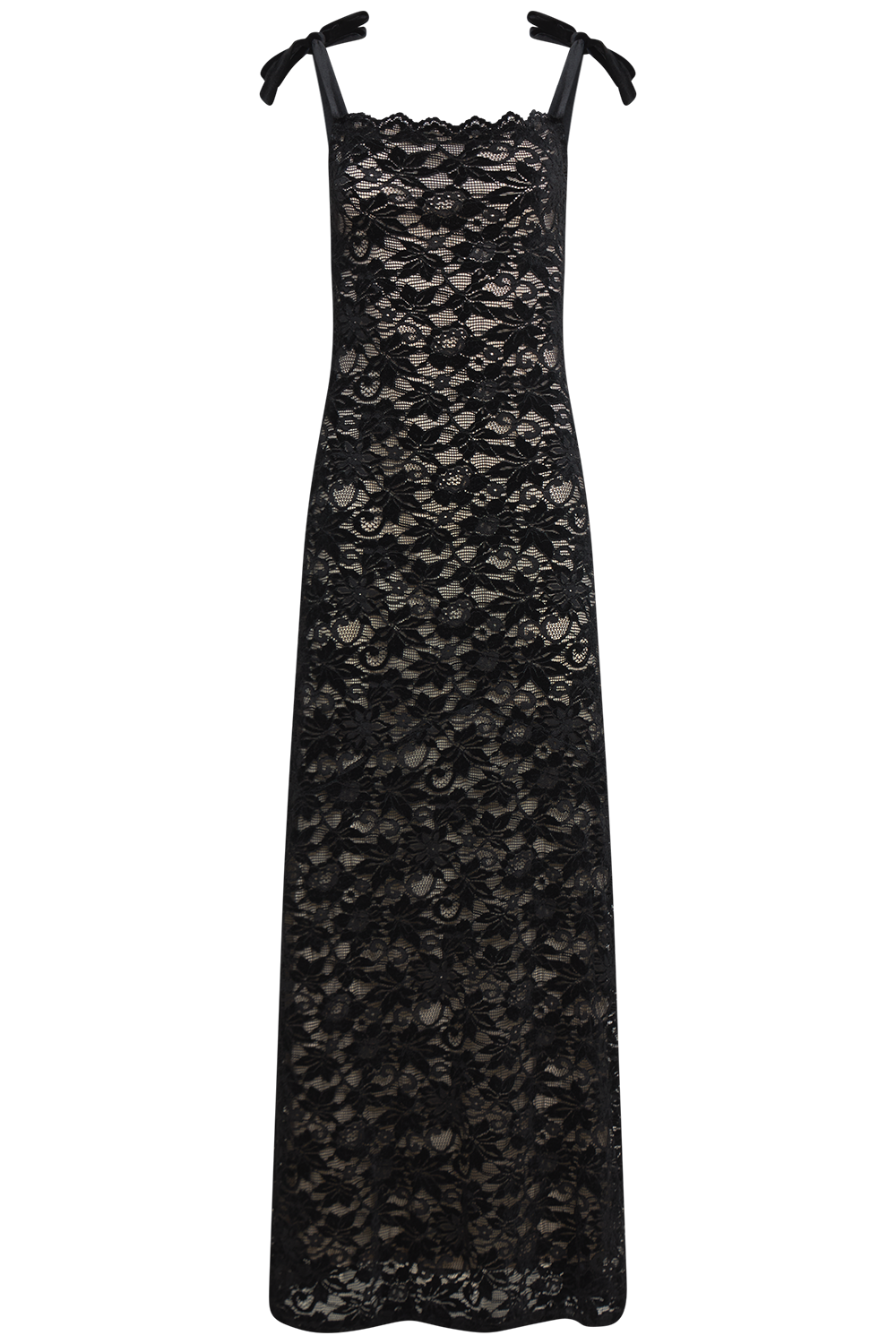 Åshild Lace Maxi Dress - Black
