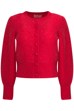Rue Wool Mohair Cardigan - Red
