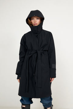 Mia Tech Rain Coat - Black