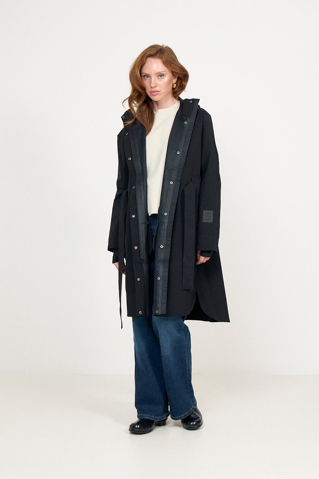 Mia Tech Rain Coat - Black