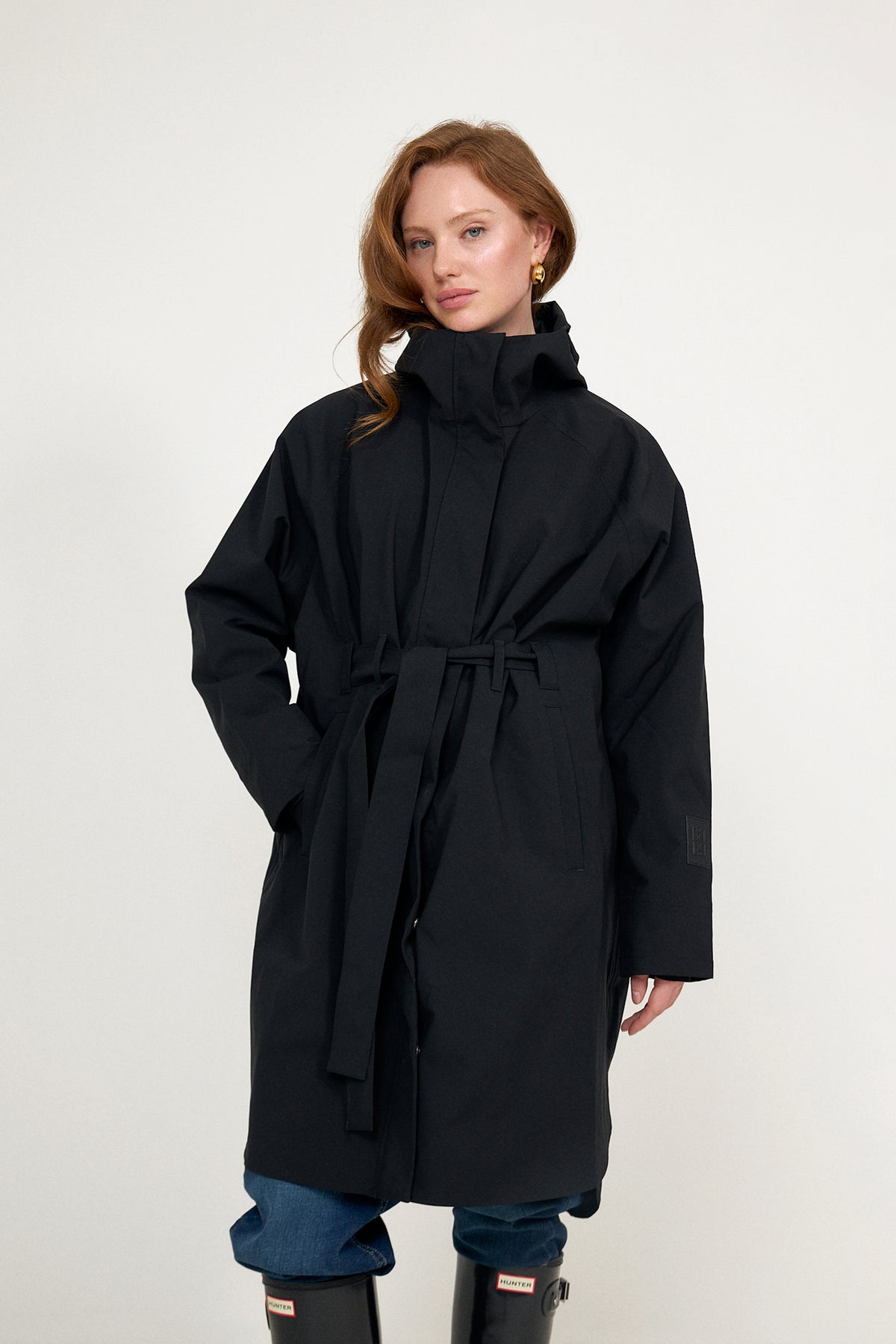 Mia Tech Rain Coat - Black
