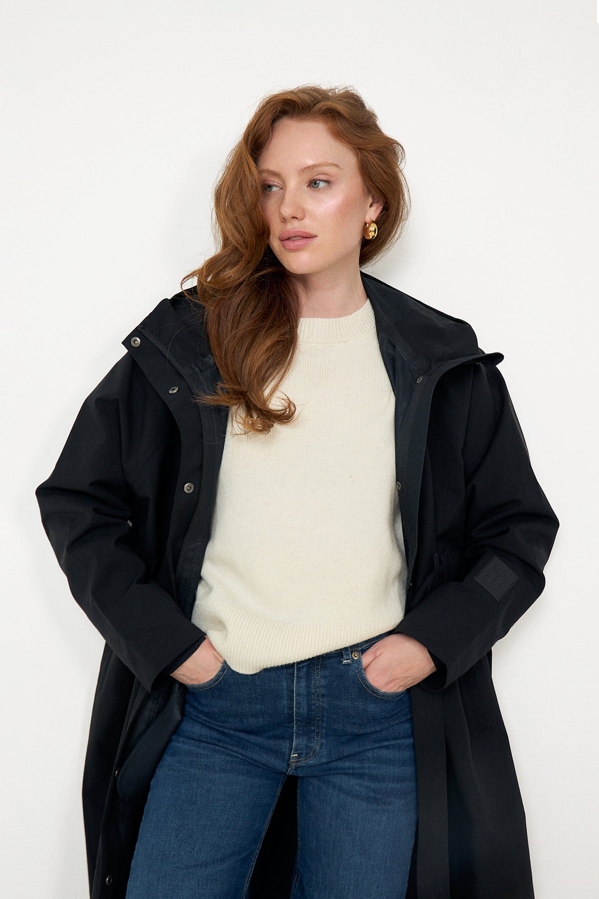 Mia Tech Rain Coat - Black