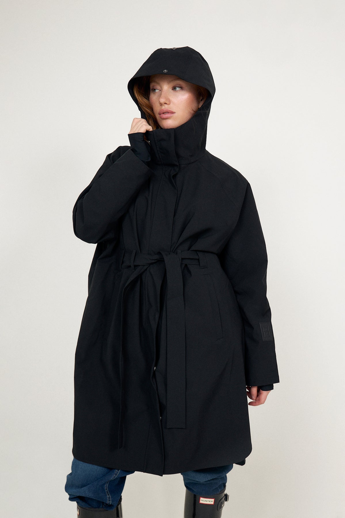 Mia Tech Rain Coat - Black